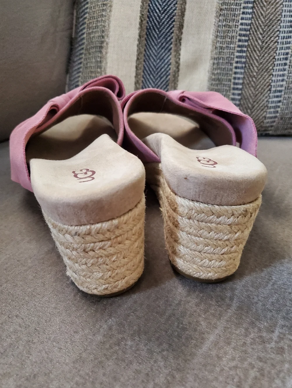 UGG JAYCEE ARROYO WEDGE ESPADRILLES SLIP ON SHOES sz US 8 In Pink Dawn